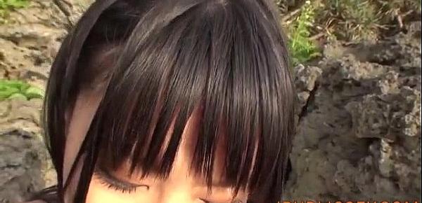  Mayuka Akimoto  blows tasty dick in POV outdoor